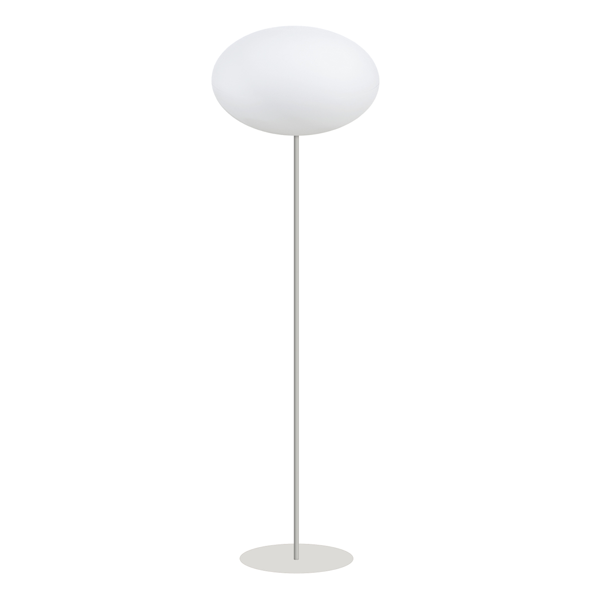 Eine elegante Stehlampe namens Eggy Pin Floor, entworfen von Guglielmo Berchicci. Hergestellt aus robustem und recycelbarem PE-Material, optional mit Ein-/Aus-Schalter oder Dimmerschalter erhältlich. Die Lampe strahlt ein weiches und angenehmes Licht ohne Blendung aus und ist Teil der organisch einladenden Eggy Pop Kollektion. Perfekt für verschiedene Einrichtungsstile, sowohl privat als auch öffentlich. Produziert in Dänemark.