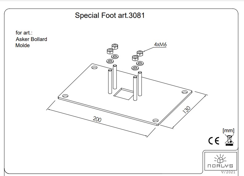 Special foot fuer Molde asker Poller Bollar